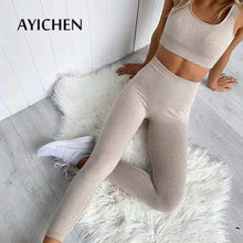 Load image into Gallery viewer, Seamless Gym Clothes Yoga Sets Women