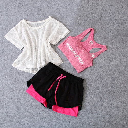 3 Pcs Set Women's Yoga Suit