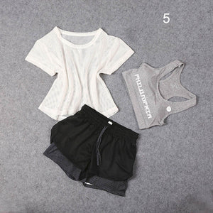 3 Pcs Set Women's Yoga Suit