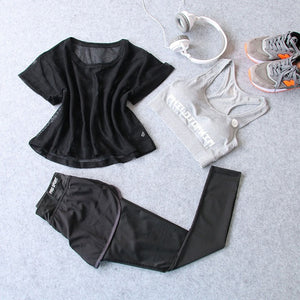 3 Pcs Set Women's Yoga Suit